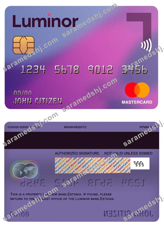 EstoniaLluminor bank mastercard